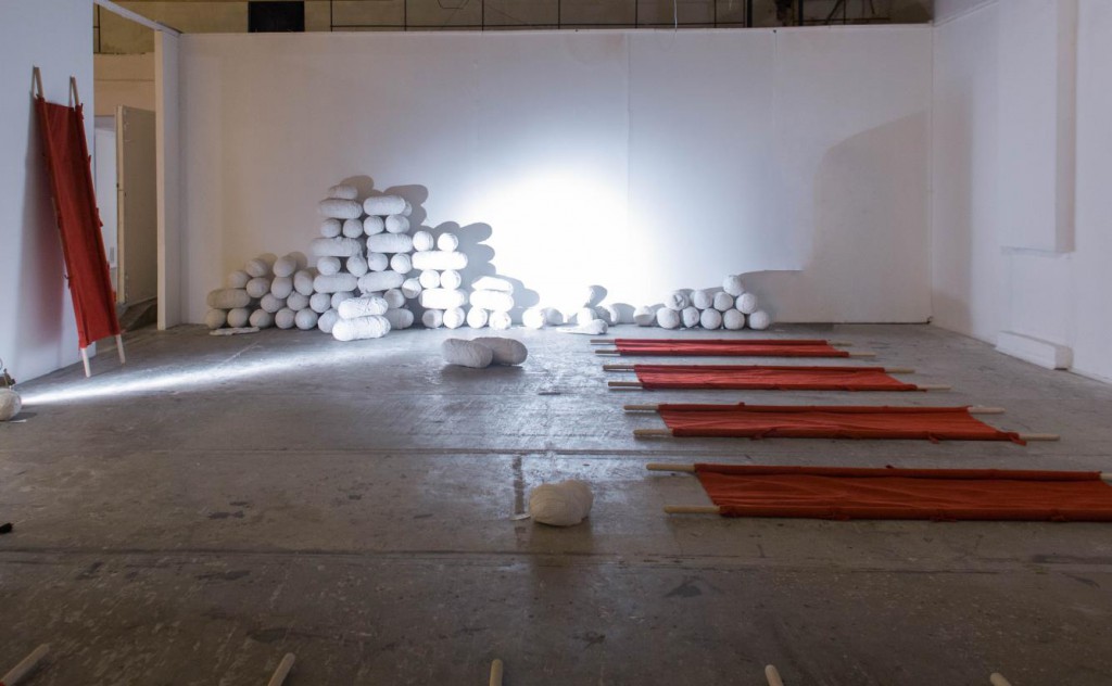 Daniil Galkin, Red Carpet, 2015, Installation view, Lavra City Gallery, Kyiv